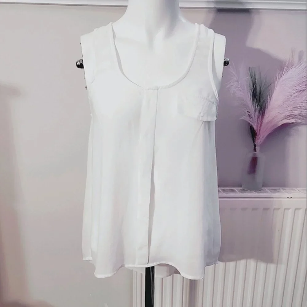 High Low Racerback Blouse- Size Small - Picture 2 of 2